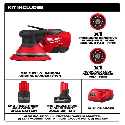 Main product image of M12 FUEL 6" Random Orbital Sander Kit (3/16")