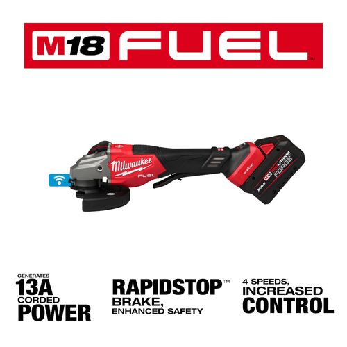 Main product image of M18 FUEL 4-1/2"-6" Variable Speed Braking Grinder w/ Paddle Switch & ONE-KEY Kit
