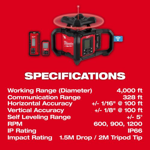 Main product image of M18 Dual Slope Rotary Laser Level Kit w/ Receiver & Remote