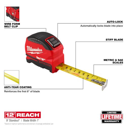 Main product image of 16 ft. 5 m Auto-Lock Tape Measure
