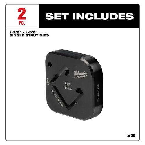 Main product image of 1-3/8" x 1-5/8" Single Strut Shearing Dies (Pack of 2)