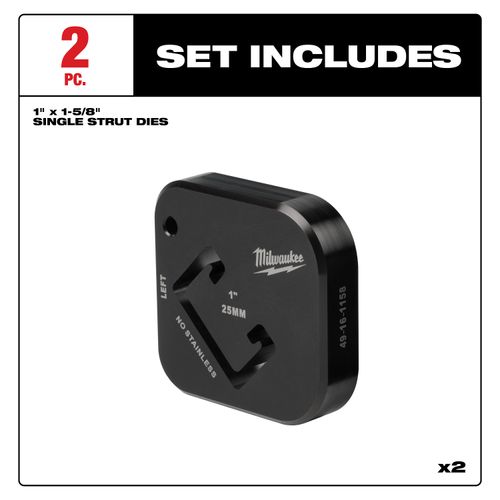 Main product image of 1" x 1-5/8" Single Strut Shearing Dies (Pack of 2)