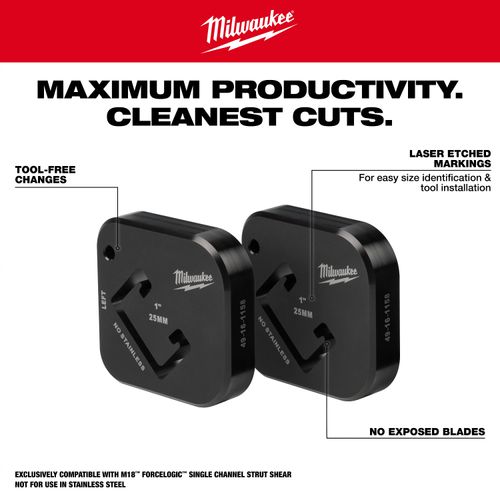 Main product image of 1" x 1-5/8" Single Strut Shearing Dies (Pack of 2)
