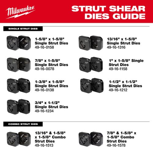 Main product image of 1" x 1-5/8" Single Strut Shearing Dies (Pack of 2)