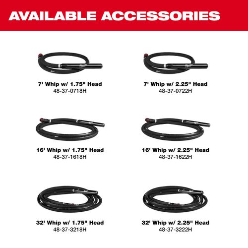 Main product image of MX FUEL High Cycle Backpack Concrete Vibrator Kit (7' Whip / 1.75" Head)