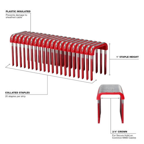 Main product image of 1" Insulated Cable Staples