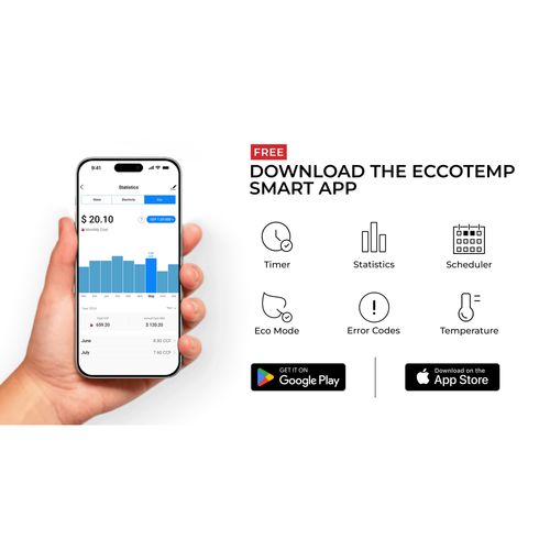 Main product image of SmartHome 140,000 BTU Outdoor Tankless Water Heater w/ Voice Commands (6.8 GPM, NG)