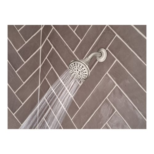 Main product image of Spot Resist Brushed Nickel 8 Function 4" Diameter Spray Head Wallmount, 218W0SRN
