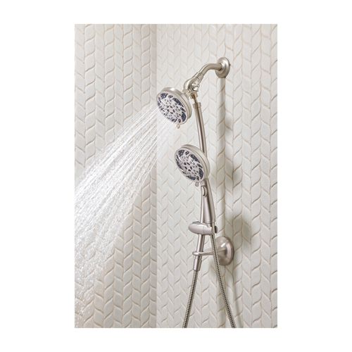 Main product image of Spot Resist Brushed Nickel 5 Function 4.5" Diameter w/ Handshower Showerhead, 26035SRN