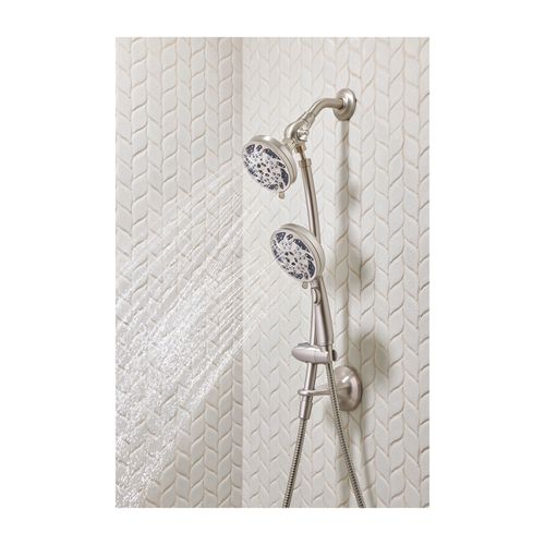 Main product image of Spot Resist Brushed Nickel 5 Function 4.5" Diameter w/ Handshower Showerhead, 26035SRN