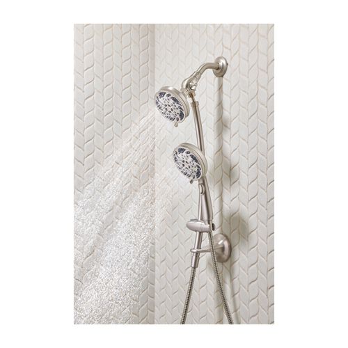 Main product image of Spot Resist Brushed Nickel 5 Function 4.5" Diameter w/ Handshower Showerhead, 26035SRN