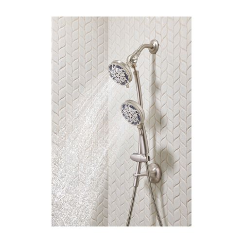 Main product image of Spot Resist Brushed Nickel 5 Function 4.5" Diameter w/ Handshower Showerhead, 26035SRN