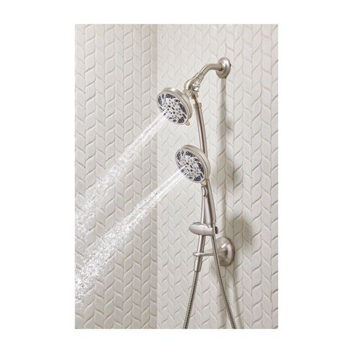 Main product image of Spot Resist Brushed Nickel 5 Function 4.5" Diameter w/ Handshower Showerhead, 26035SRN