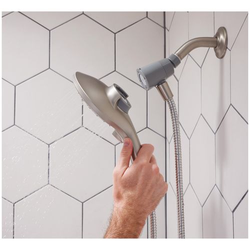 Main product image of Engage Spot Resist Brushed Nickel 6 Function 5-1/2" Diameter Handheld Shower, 2.5 Gpm, 26112SRN
