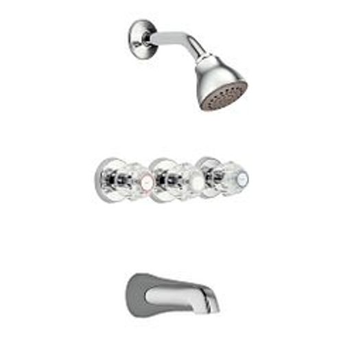 Main product image of Chateau Chrome Standard Tub/shower Trim w/ 3 Knobs, 2995EP