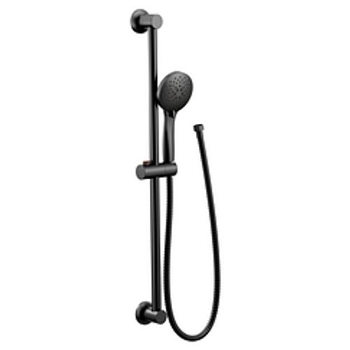 Main product image of Matte Black 5 Function Eco-performance Handheld Shower w/ Slide Bar 1.75 Gpm, 3558EPBL
