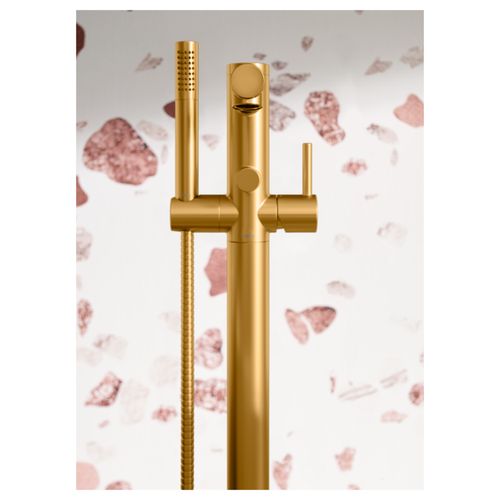 Main product image of Align Brushed Gold 1 Handle Tub Filler Includes Hand Shower, 395BG