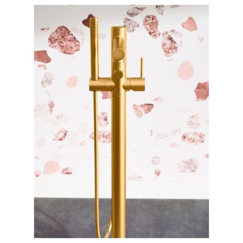 Main product image of Align Brushed Gold 1 Handle Tub Filler Includes Hand Shower, 395BG