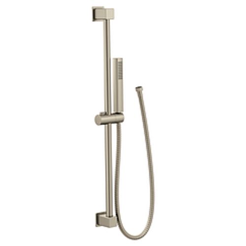Main product image of Brushed Nickel Eco-performance Soft Square Handshower w/ Slide Bar 1.75 Gpm, 3988EPBN