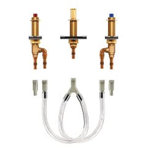 Main product image of M-pact 2 Handle Roman Tub Valve 10"-24" Center 1/2" PEX/1/2" Expansion PEX