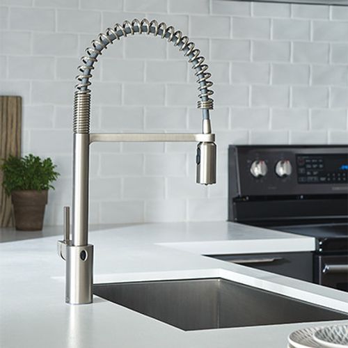 Main product image of Align Spot Resist Stainless Pre-rinse Spring 1 Handle Pulldown Kitchen Faucet, Motionsense Wave, 5923EWSRS
