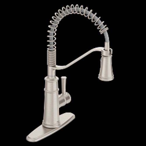 Main product image of Belfield Spot Resist Stainless Pre-rinse Spring 1 Handle Pulldown Kitchen Faucet, 5927SRS