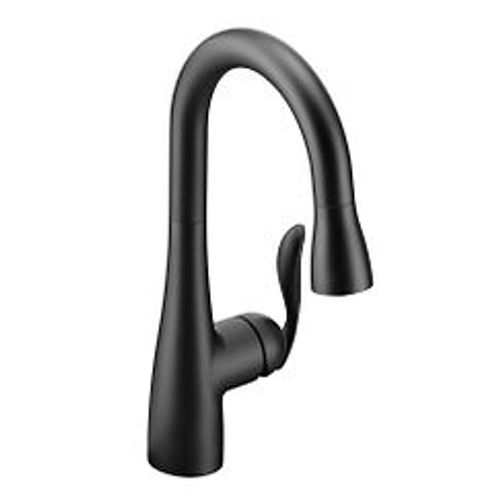 Main product image of Arbor Matte Black 1 Handle Pulldown Bar Faucet, 5995BL