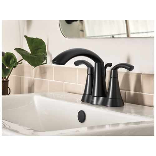 6172BL - Moen 6172BL - Glyde Matte Black 2 Handle Bathroom Faucet