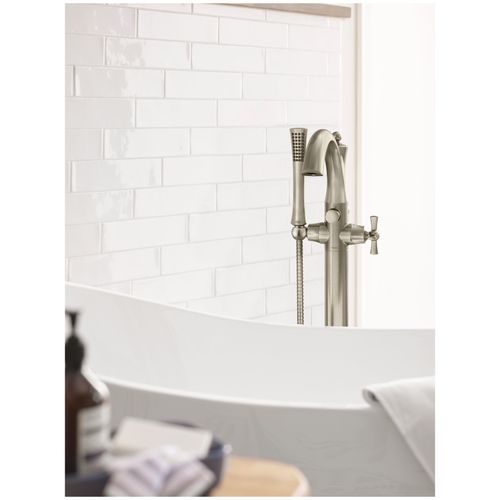 Main product image of Wynford Brushed Nickel 1 Handle Tub Filler Includes Hand Shower, 655BN