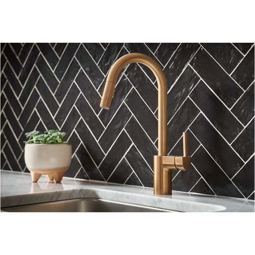 Main product image of Align Brushed Gold 1 Handle Pulldown Kitchen Faucet, 7565BG