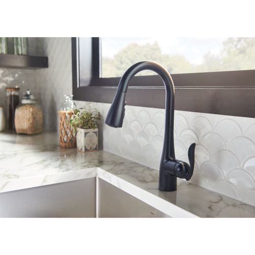 Main product image of Arbor Matte Black 1 Handle Pulldown Kitchen Faucet, 7594BL