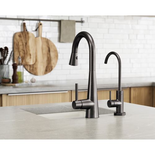 Main product image of Sleek Black Stainless 1 Handle Pulldown Bar Faucet, 7664BLS