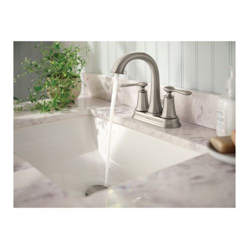 Main product image of Ellicott Spot Resist Brushed Nickel 2 Handle High Arc Bathroom Faucet, 84092SRN