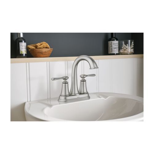 Main product image of Ellicott Spot Resist Brushed Nickel 2 Handle High Arc Bathroom Faucet, 84092SRN