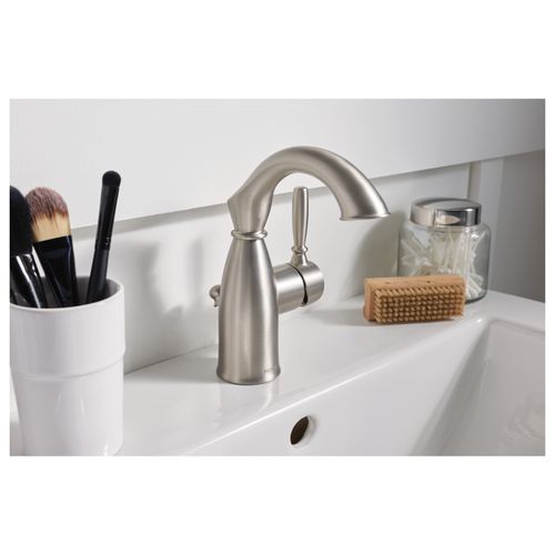 Main product image of Sarona Spot Resist Brushed Nickel 1 Handle High Arc Bathroom Faucet, 84144SRN