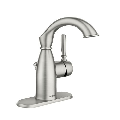 Main product image of Sarona Spot Resist Brushed Nickel 1 Handle High Arc Bathroom Faucet, 84144SRN