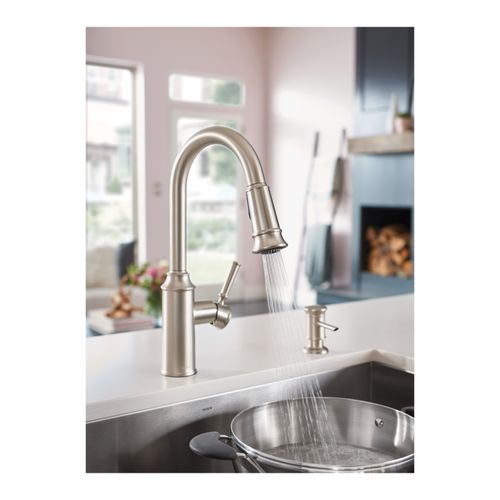 Main product image of Glenshire Spot Resist Stainless 1 Handle High Arc Pulldown Kitchen Faucet