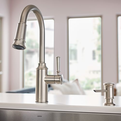 Main product image of Glenshire Spot Resist Stainless 1 Handle High Arc Pulldown Kitchen Faucet