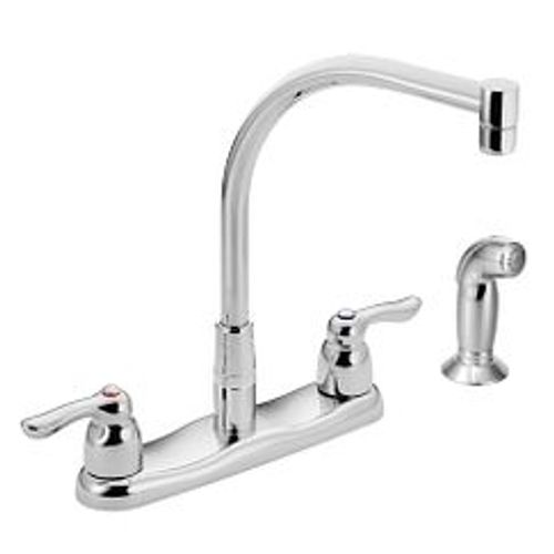 Main product image of M-bition Chrome 2 Handle Kitchen Faucet, w/ Side Spray, 8792