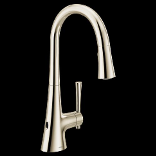 Main product image of Kurv Polished Nickel 1 Handle Pulldown Kitchen Faucet, 9126EWNL