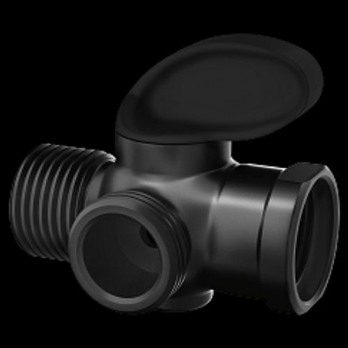 Main product image of Matte Black Shower Arm Diverter (2.5"l X 2"w X 3"h), A720BL