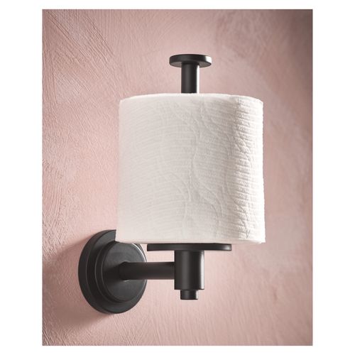 Main product image of Iso Matte Black Single-post Paper Holder, DN0709BL