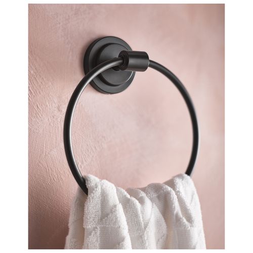 Main product image of Iso Matte Black Towel Ring, DN0786BL