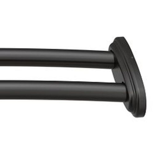 Main product image of Matte Black Adjustable Curved Shower Rod, Dn2141bl