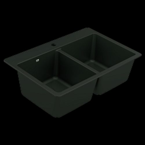 Main product image of 33" X 22" Granite Double Bowl Equal Dual Mount Sink, GGB3028B