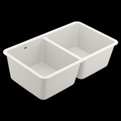 Main product image of 33" X 18.5" X 9.5" Granite Double Bowl Sink, Undermount, GGW4012B