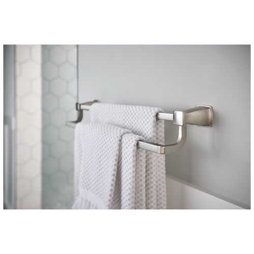 MY3522BN Moen MY3522BN Hensley Brushed Nickel 24" Double Towel Bar