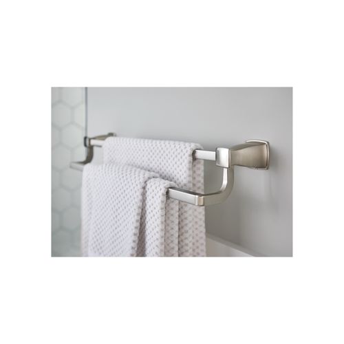 MY3522BN Moen MY3522BN Hensley Brushed Nickel 24" Double Towel Bar