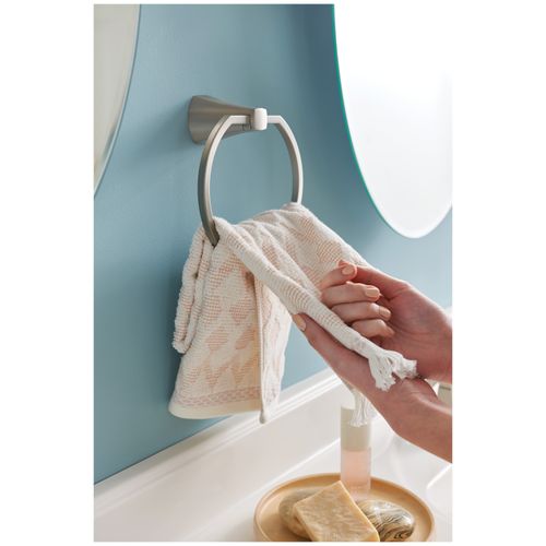 Main product image of Lindor Spot Resist Brushed Nickel Towel Ring, MY8786BN