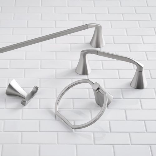 MY8786BN Moen MY8786BN Lindor Spot Resist Brushed Nickel Towel Ring